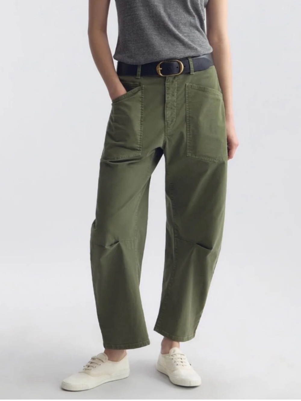 Nili Lotan Shon Pants Mid-rise Cotton Camo Green
Size 8